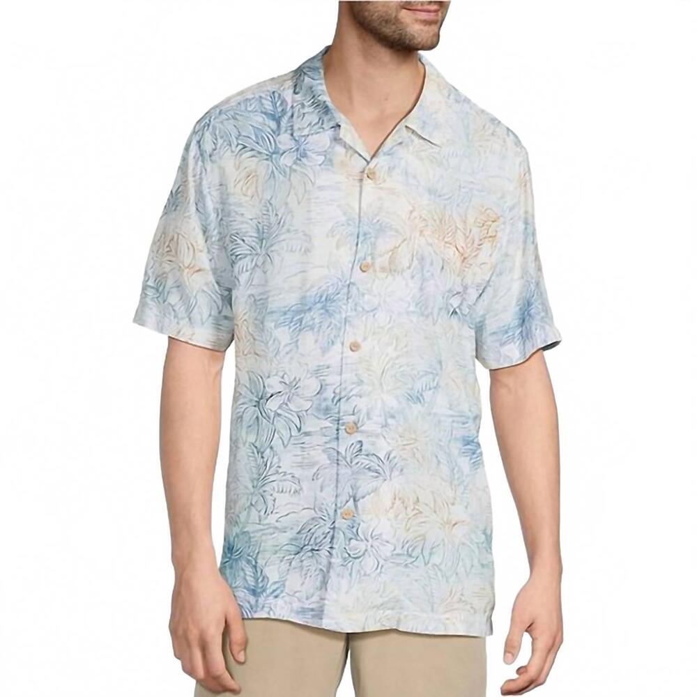 NEW TOMMY BAHAMA veracruz cay la blanca isles camp shirt in bora bora blue